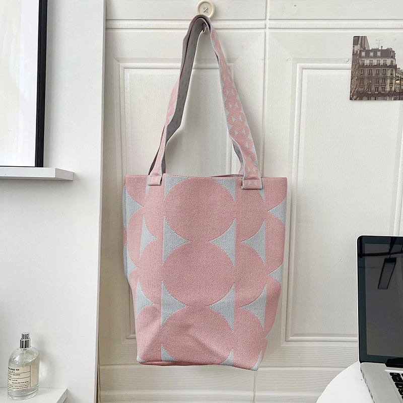 Women's Large Polyester Star Streetwear Square Open Handbag