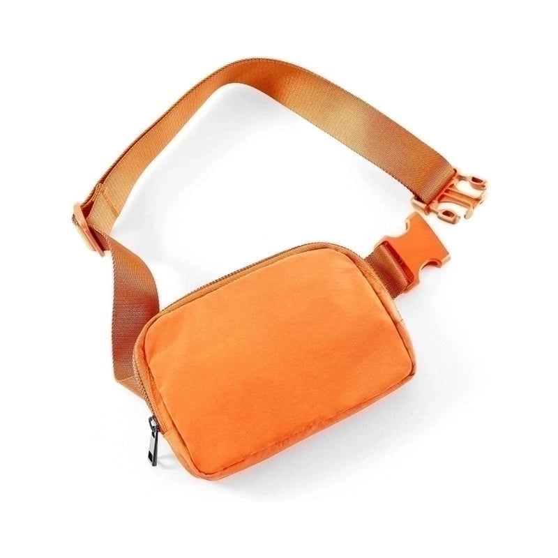Unisex Basic Solid Color Polyester Waist Bags