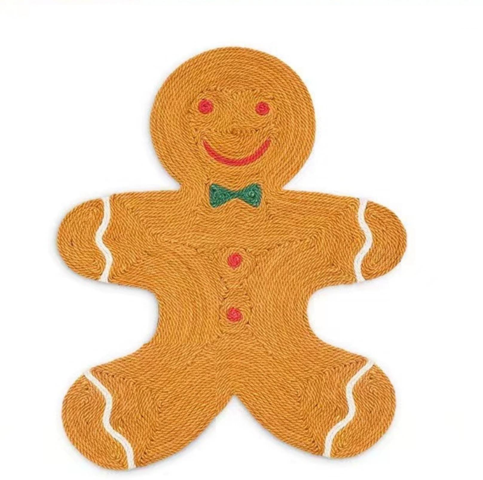 Christmas Gingerbread Man Scratching Mat Cat Scratcher