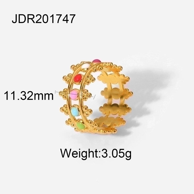 Fashion Geometric 304 Stainless Steel Artificial Gemstones