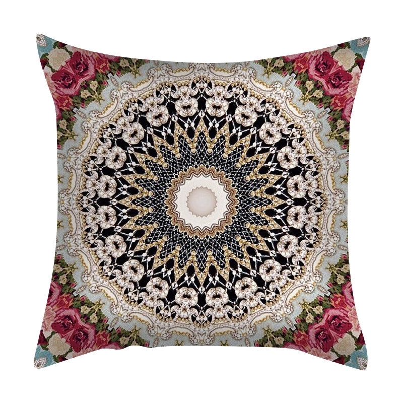 Ethnic Style Geometric Fibre Peach Skin Pillow Cases