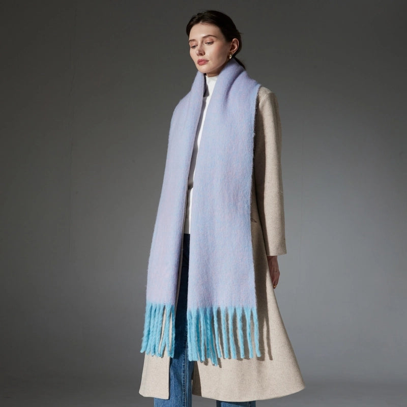 Unisex Minimalist Solid Color Polyester Scarf
