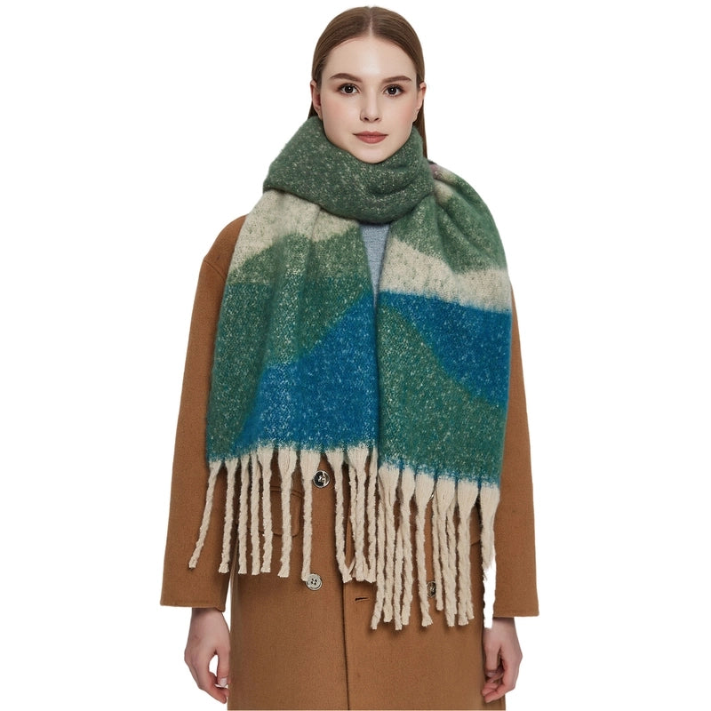 Women's Elegant Basic Streetwear Color Block Polyester Scarf
