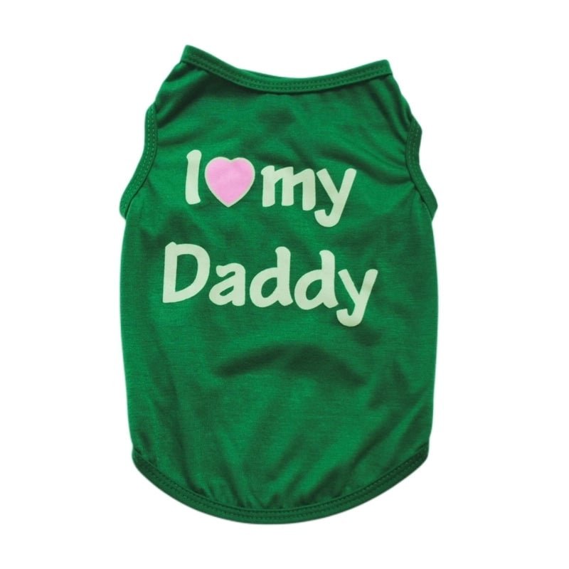 Casual Cotton Letter Pet Clothing