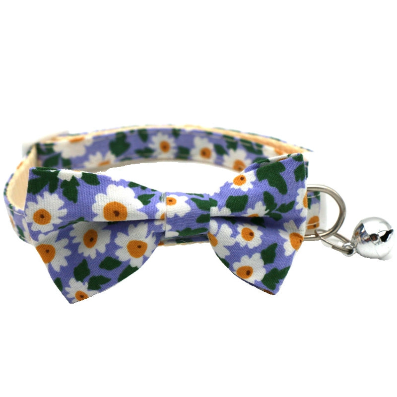 Sweet Cotton Polyester Lattice Pet Collar