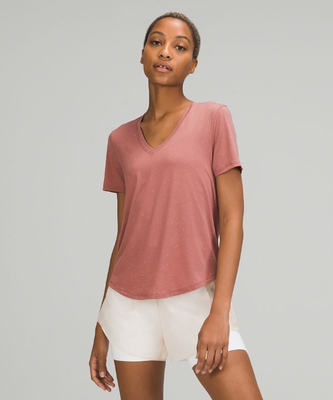 lululemon Love Tee Short Sleeve Shirt V-Neck T-Shirt Slub