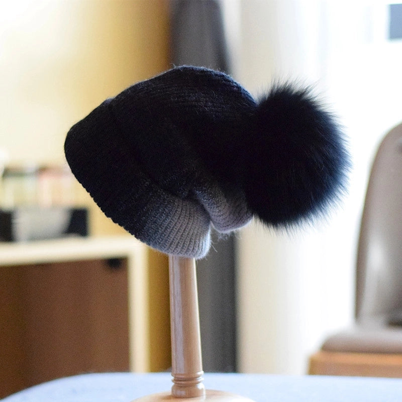Women's Basic Retro Tie Dye Eaveless Wool Cap
