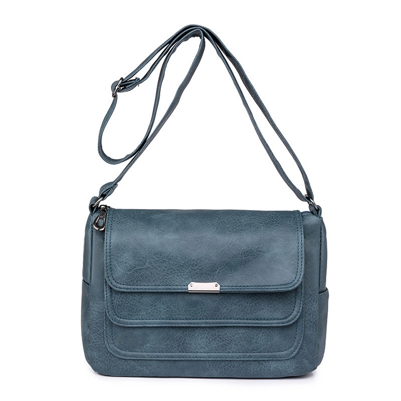 Women's Bag New Fashion Crossbody Shoulder Women's Bag Bags Middle-aged Mother Soft Leather Small Square Bag