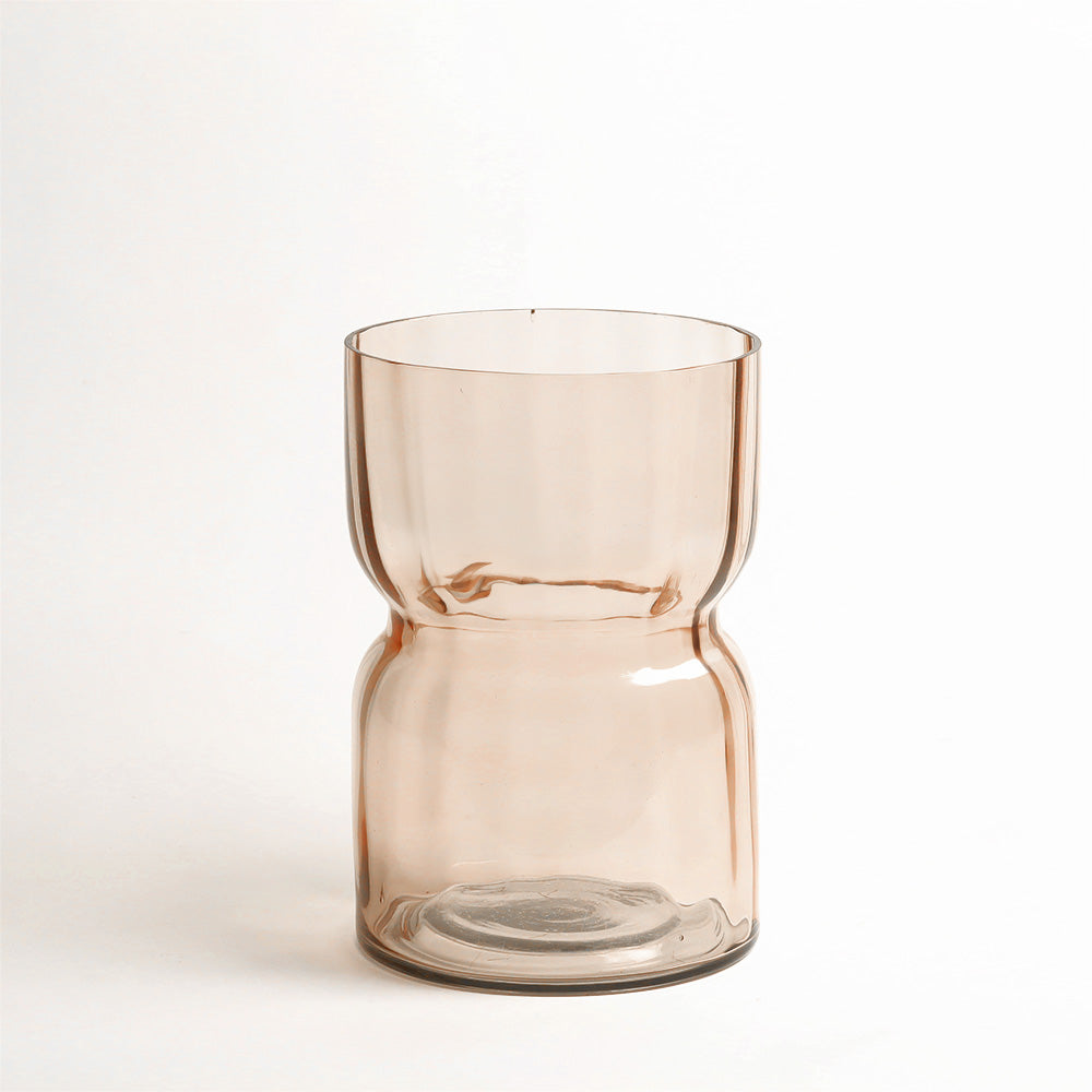 Ophelia Fluted Glass Vase Large - Blush