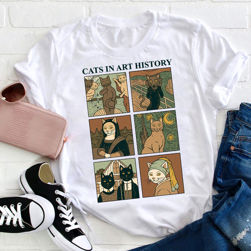 Cat In Art History Teacher T-Shirt