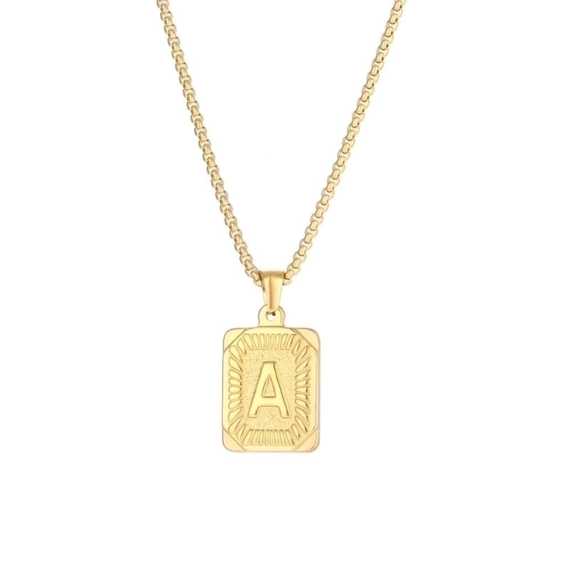 Fashion Letter Stainless Steel Pendant Necklace Plating Stainless Steel Necklaces