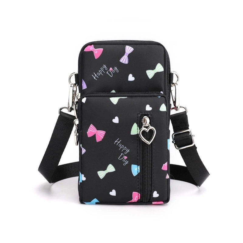 Women'S Nylon Solid Color Fashion Zipper Phone Wallet