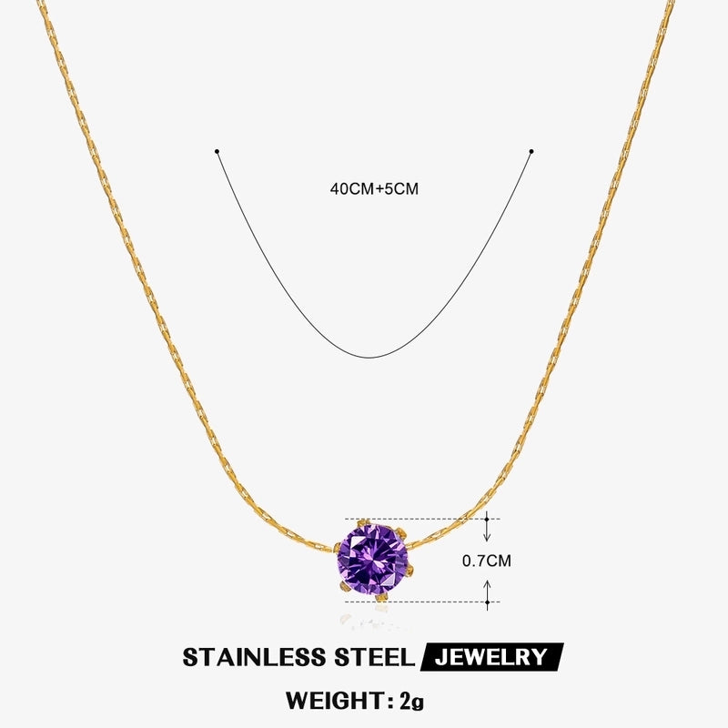 Elegant Geometric 304 Stainless Steel Plating Pendant Necklace