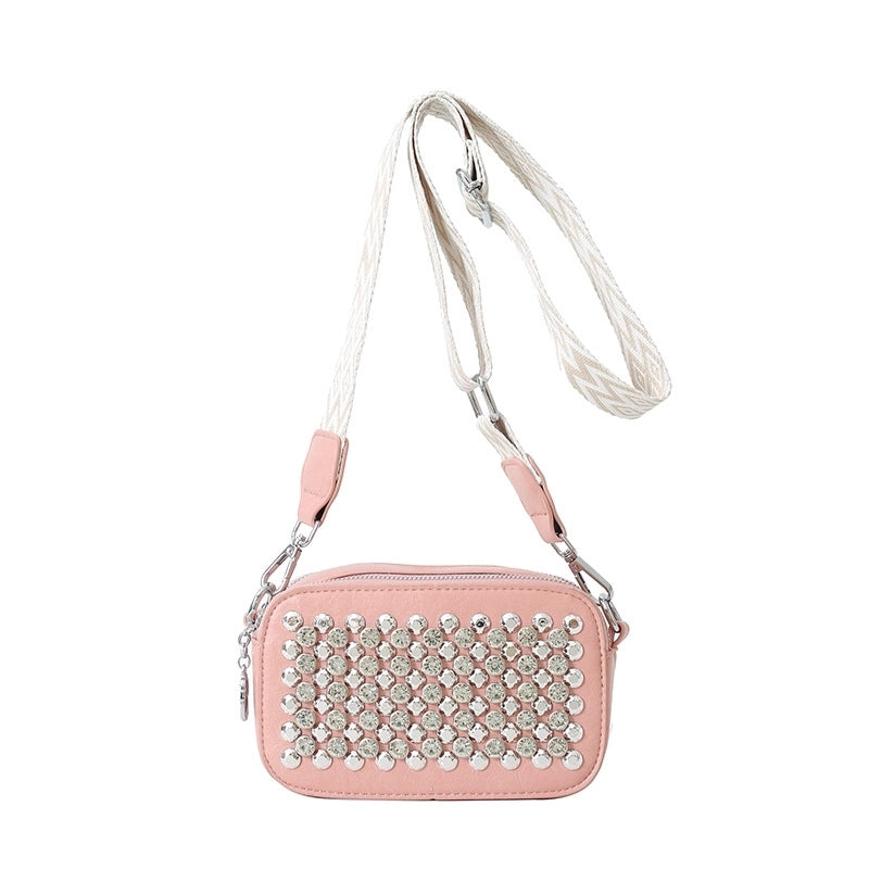 Women's Small Pu Leather Solid Color Streetwear Zipper Crossbody Bag