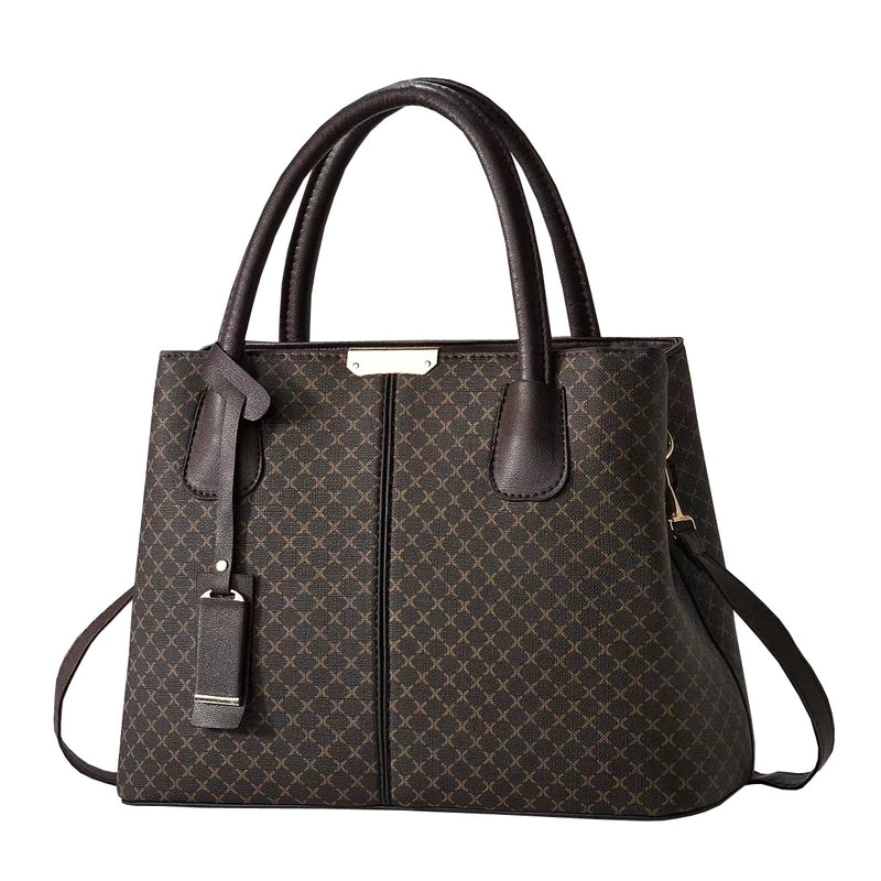 Women's Medium All Seasons Pu Leather Solid Color Vintage Style Square Zipper Shoulder Bag