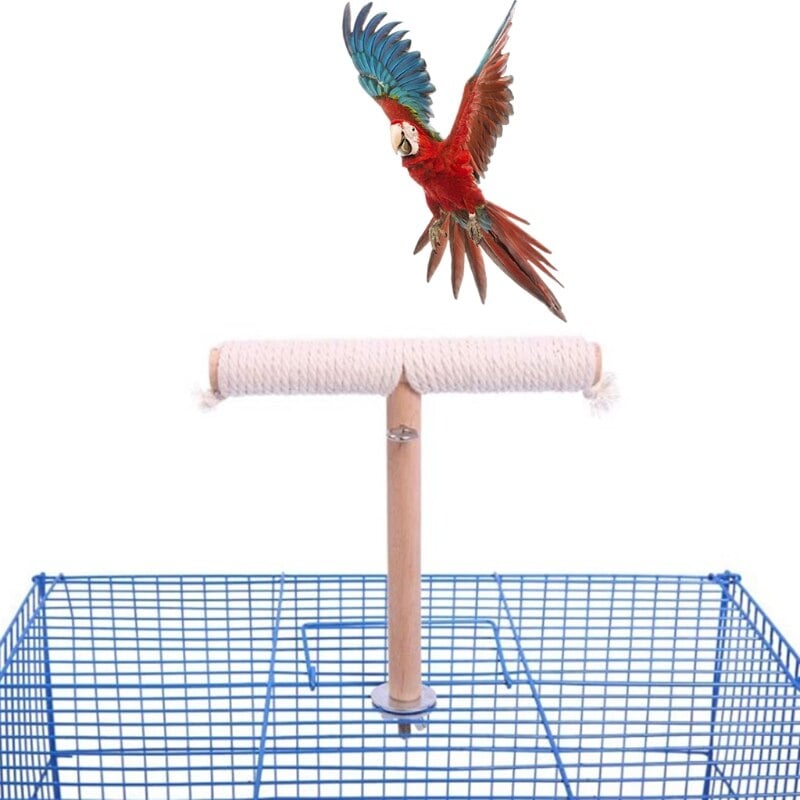 Parrot Stand Toy Covering With Rope