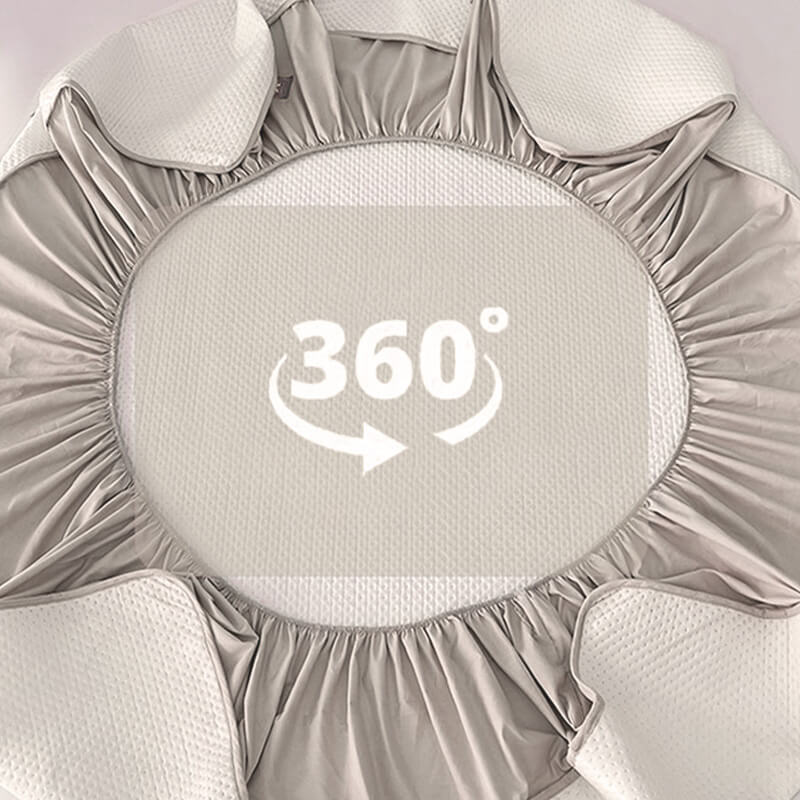RETRACTABLE SUMMER ICE SILK FITTED SHEET / QUICK COOLING BED COVER