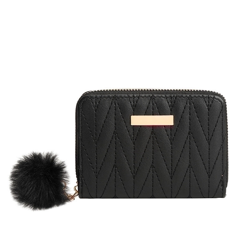 Women's Solid Color Pu Leather Zipper Wallets