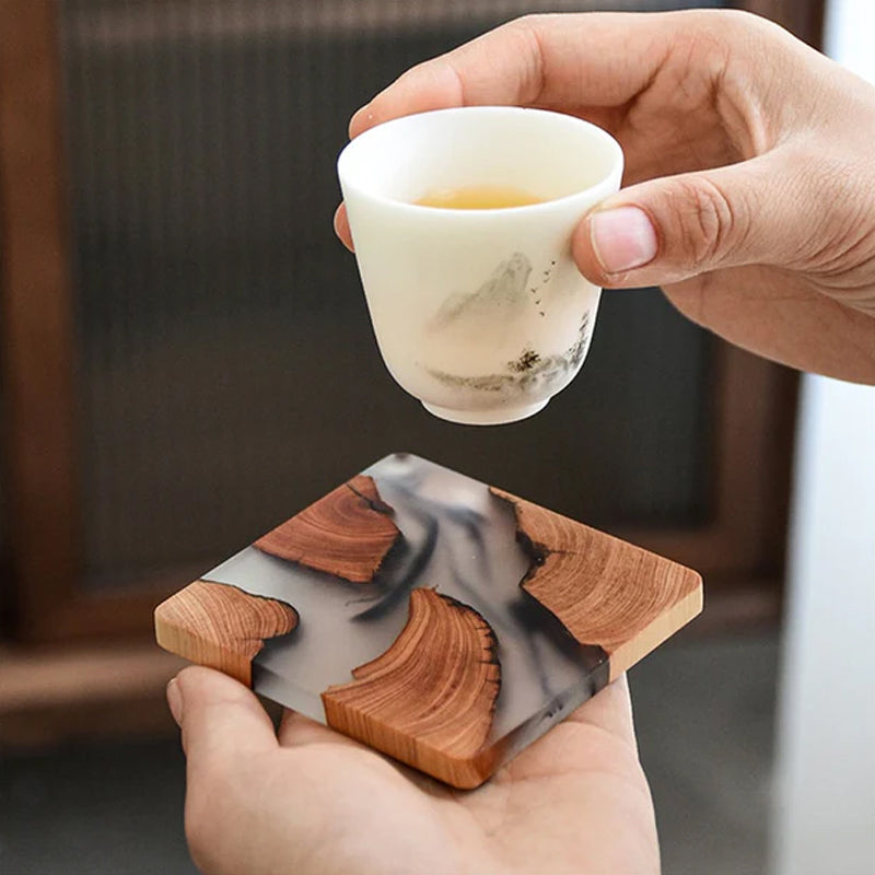 Rustic Tea Coaster Set