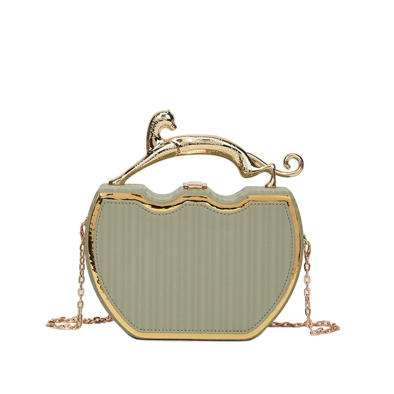 Women's Medium Pu Leather Solid Color Streetwear Lock Clasp Evening Bag