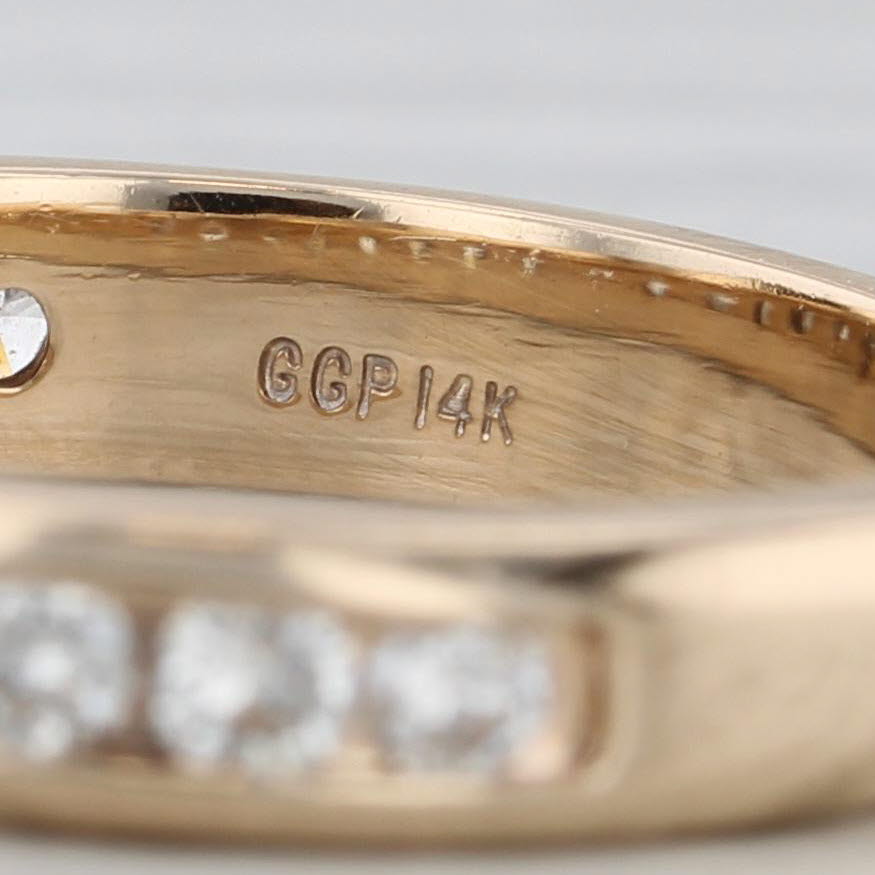 0.75ctw Channel Set Diamond Wedding Band 14k Yellow Gold Men's Ring