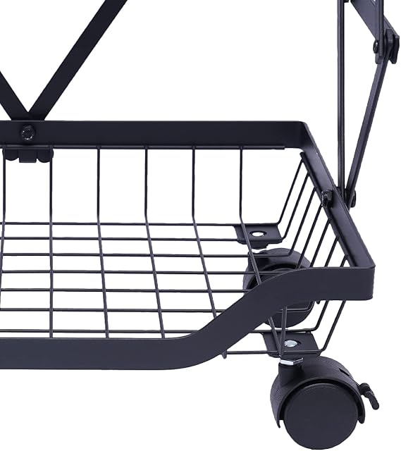 MULT-TIERS STACKABLE STORAGE CART WITH WHEELS