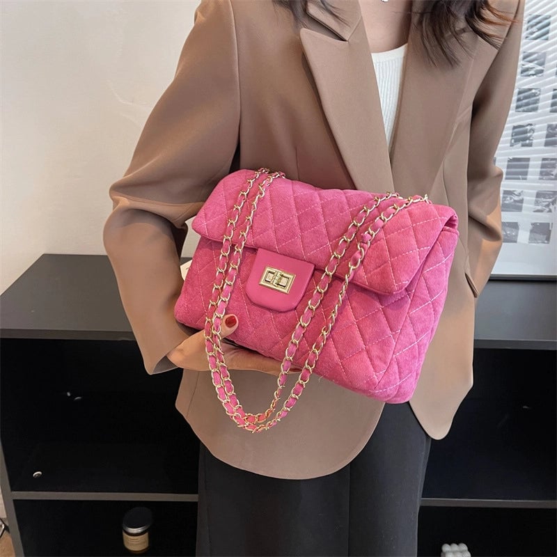 2 Pieces Women's Large Polyester Solid Color Vintage Style Classic Style Square Zipper Shoulder Bag