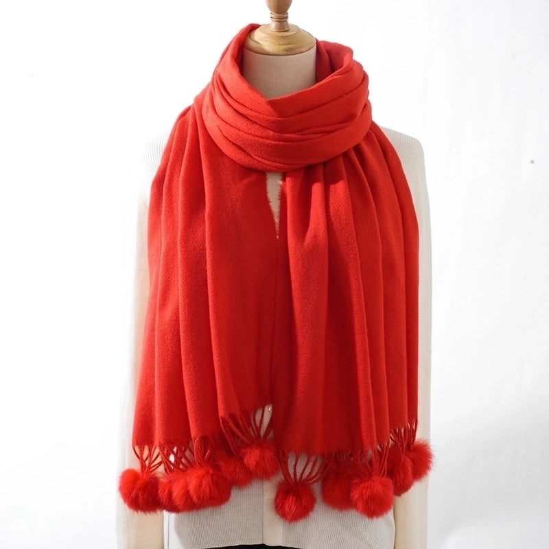 Women's Casual Minimalist Solid Color Imitation Cashmere Scarf
