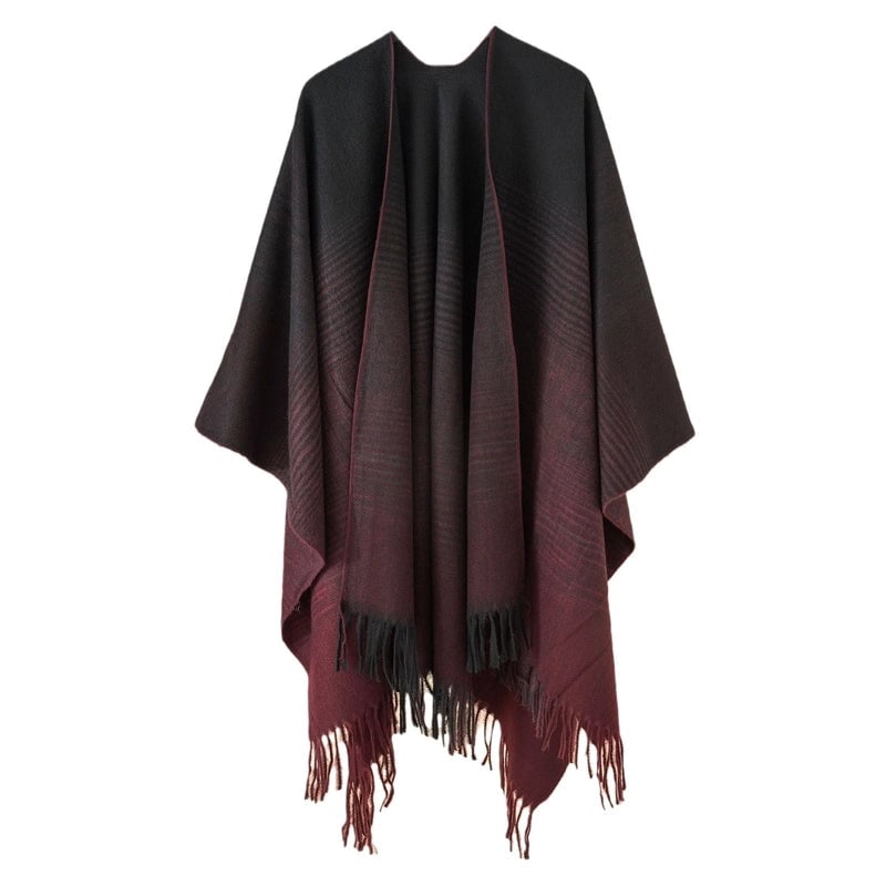 Spring And Autumn New Fashion Shawl Women's Cashmere Shawl Cape Gradient Tassel Warm Fashion Shawl