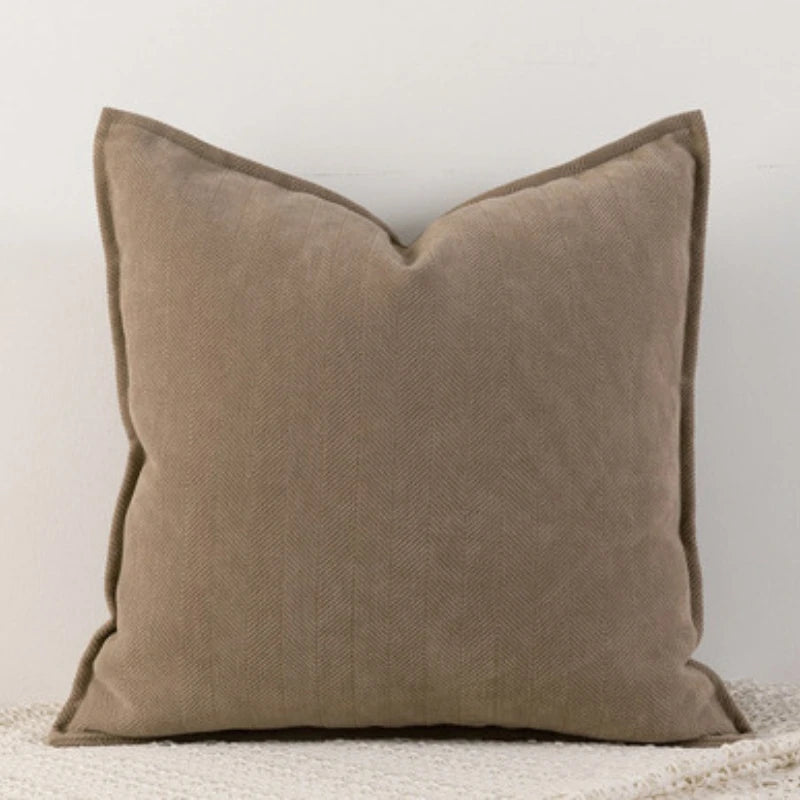 Alden Thickened Solid Cushion Cover - Space Grey