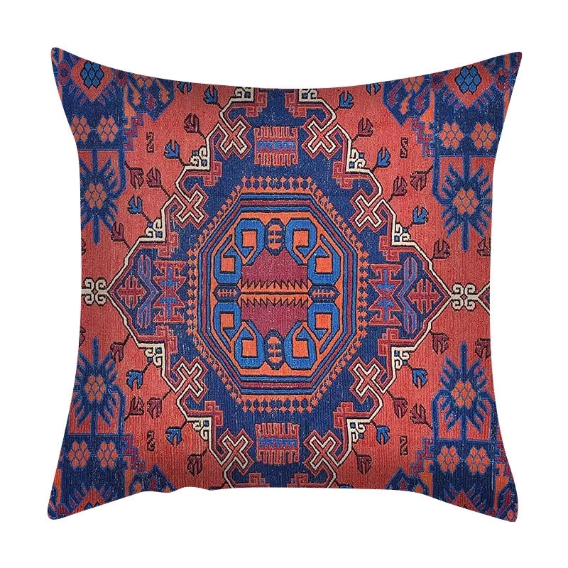 Ethnic Style Geometric Fibre Peach Skin Pillow Cases