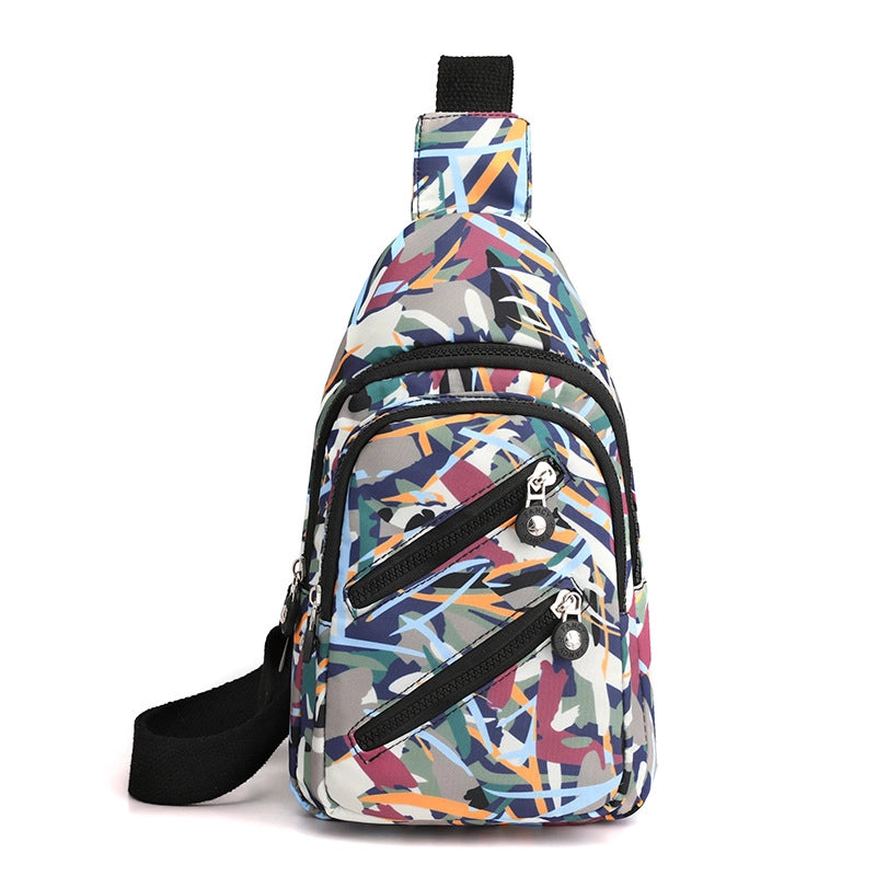 Women's Chest Bag New  Fashionable Women's Shoulder Messenger Bag Fashionable Casual Printed Chest Small Backpack