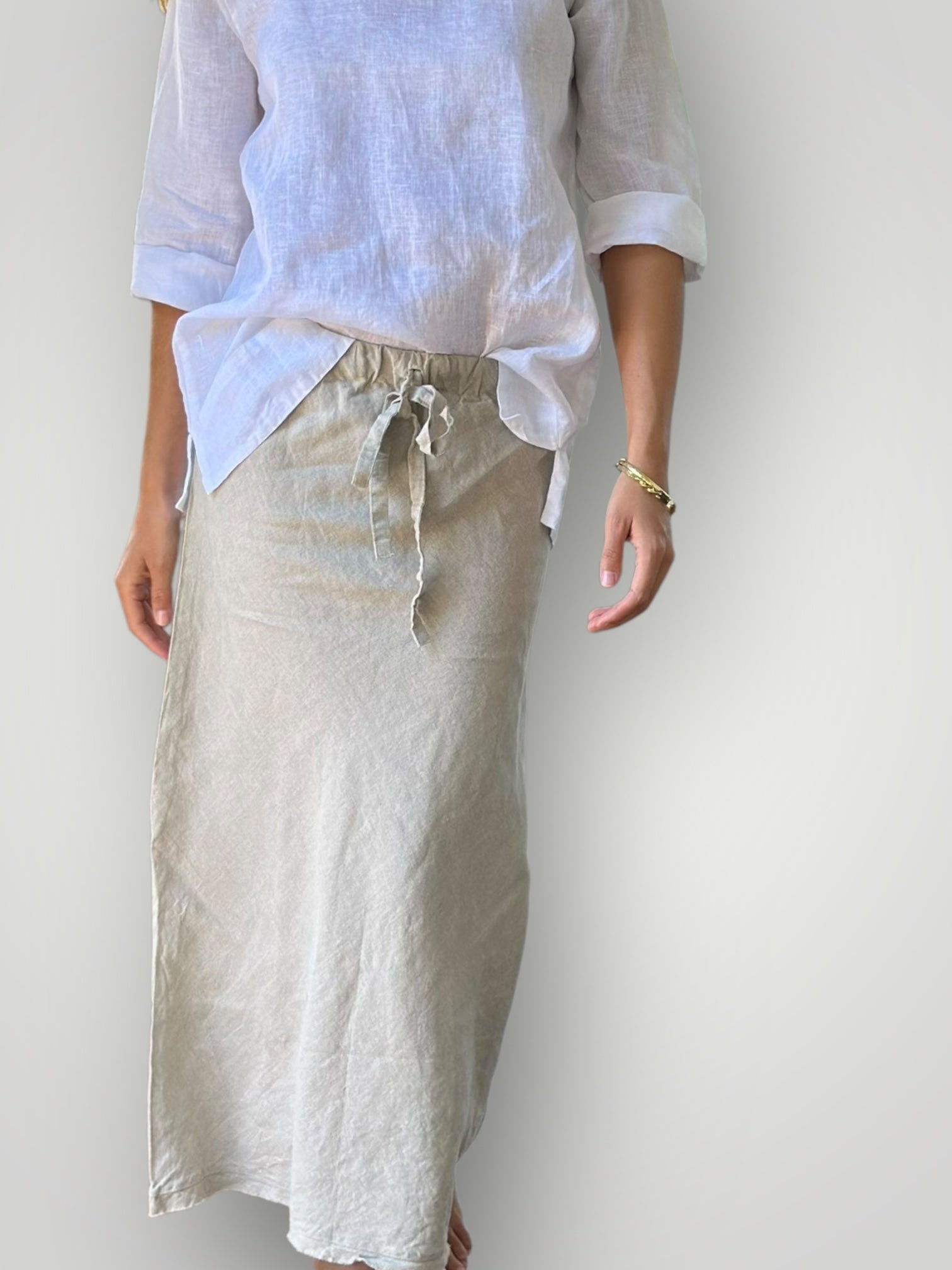 anthea skirt-natural linen