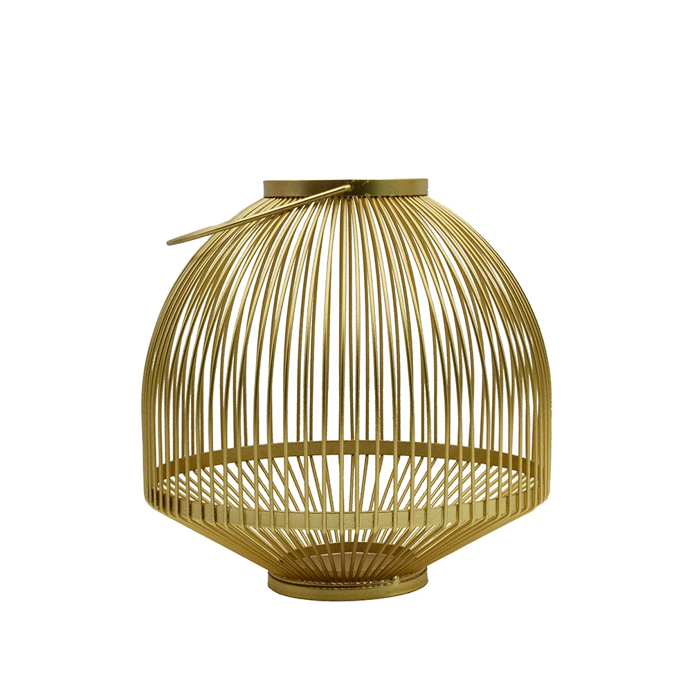 Gold Metal Wire Candle Holders Decorative Gifts Rotating
