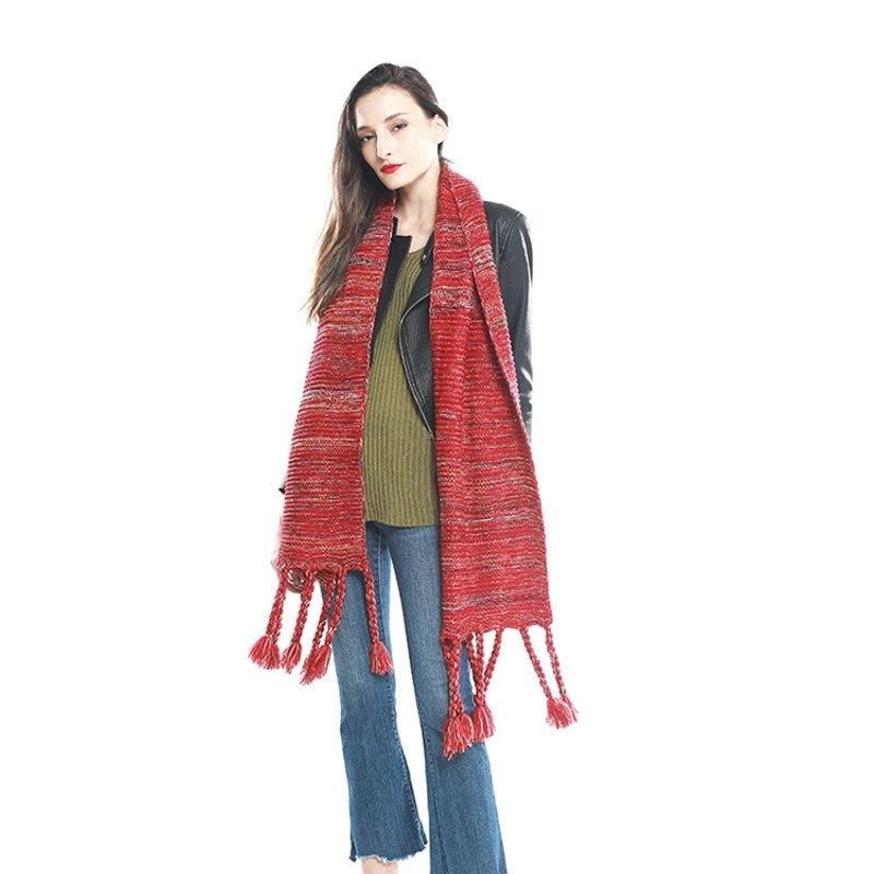 Knitted Wool Scarf Women's Winter New Student Long Warm High-grade Scarf