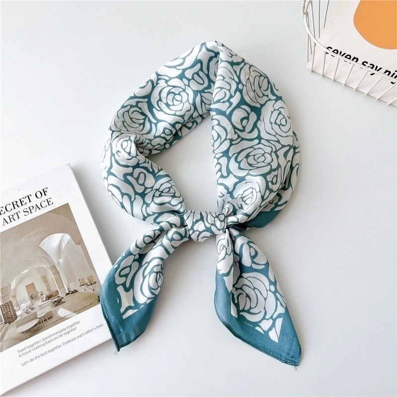 Women's Elegant Printing Polyester Printing Silk Scarf