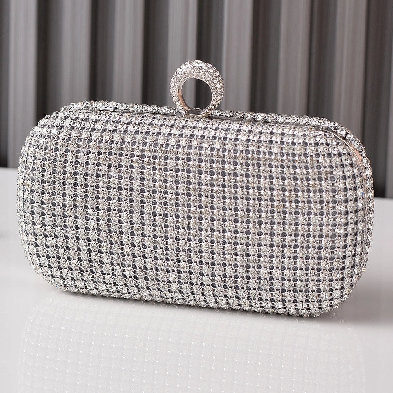 Silver Black Gold Polyester Solid Color Oval Evening Bags