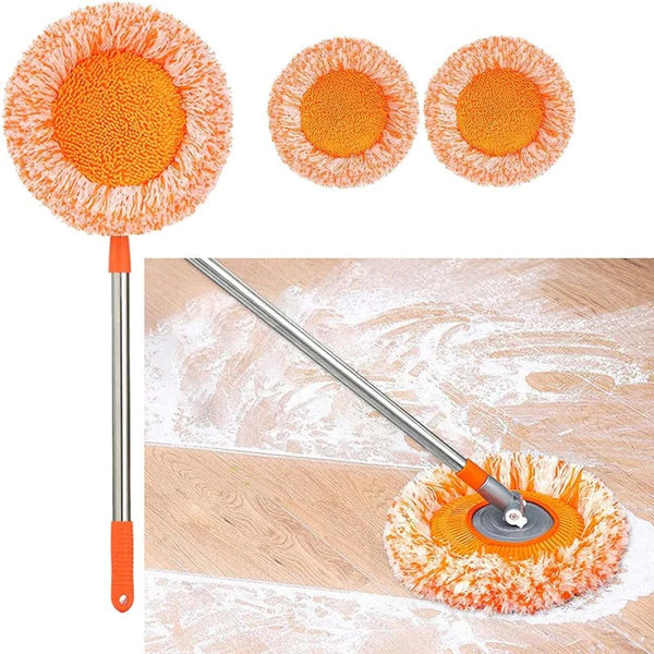 360° Rotatable Adjustable Cleaning Mop. Extendable Wall Cleaning Mop For Bathroom Floor Wall Bed Bottom