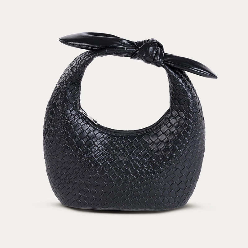 Women's PVC Solid Color Basic Classic Style Round Zipper Handbag