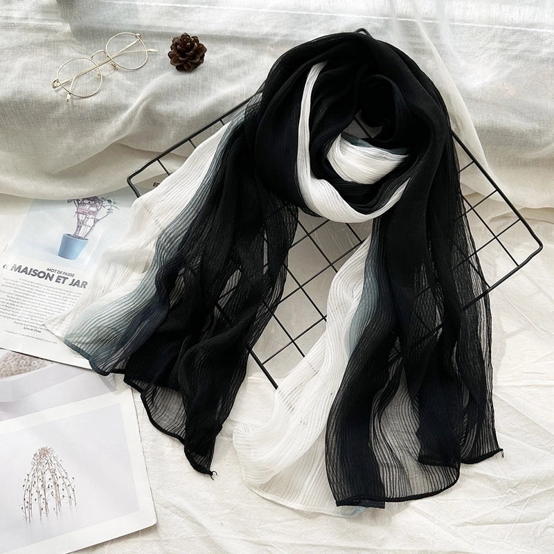 Women's Ethnic Style Solid Color Linen Silk Scarf