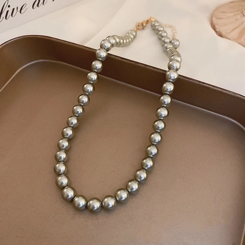 Round Pearl Plating Women's Necklace