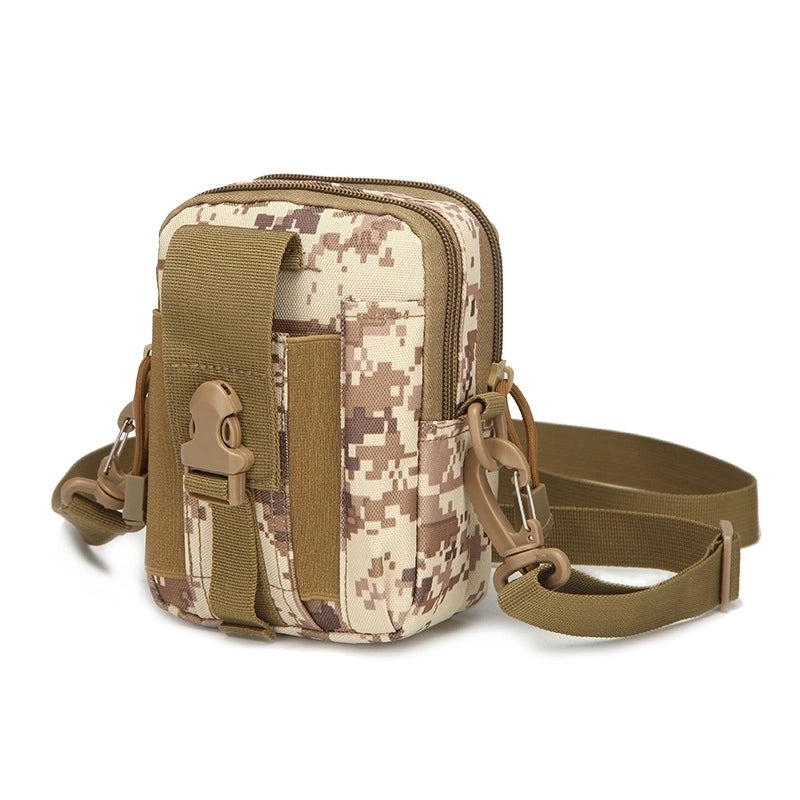 Men's Sports Solid Color Camouflage Oxford Cloth Running Waist Bags