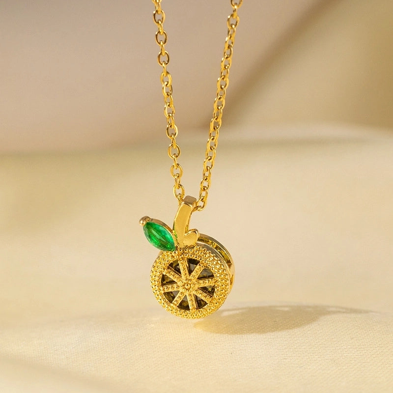 Sweet Minimalist Star Heart Shape Bow Knot Titanium Steel Zircon Plating Inlay Pendant Necklace