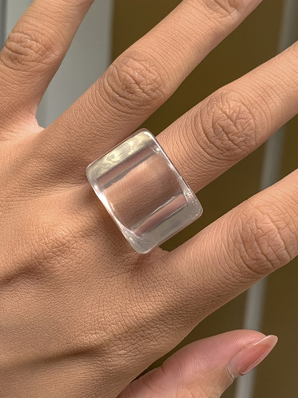 Stylish Resin 8 Colors Geometric Ring