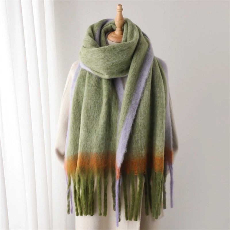 Women's Casual Tie Dye Imitation Cashmere Polyester Scarf
