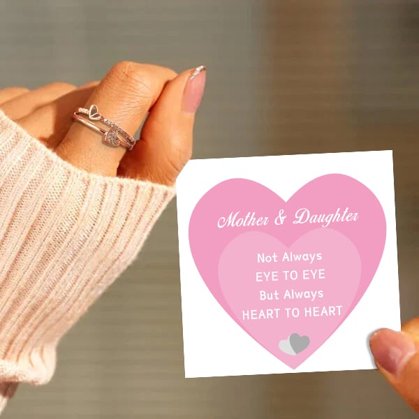 🔥 Promotion 49% OFF-👩Mother & Daughter👧-Always Heart To Heart Ring💕