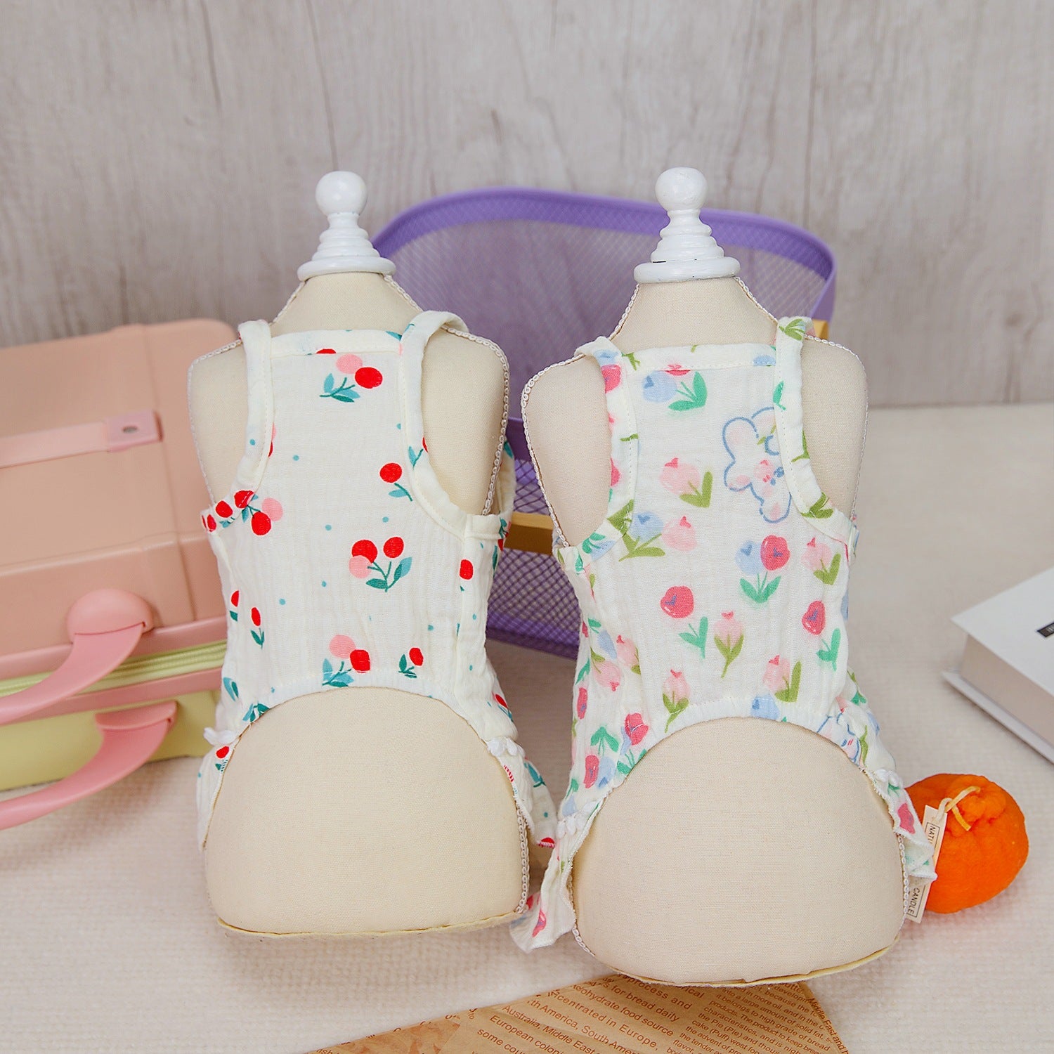Cherry Rabbit Printed Breathable Dog Cat Dress