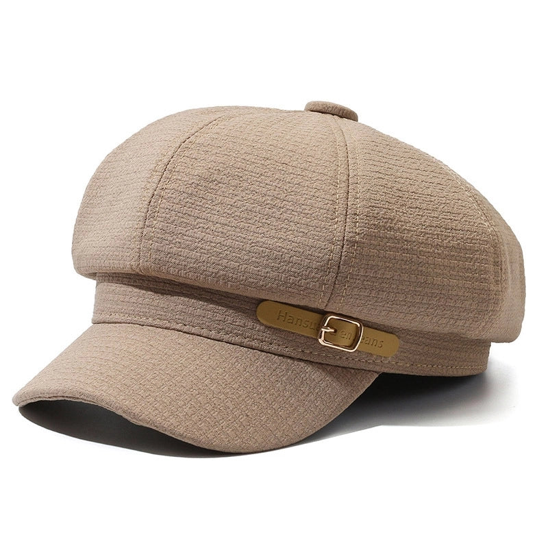 Peaked Beret Female Autumn And Winter New British Retro Octagonal Hat Net Red Face Small Painter Hat