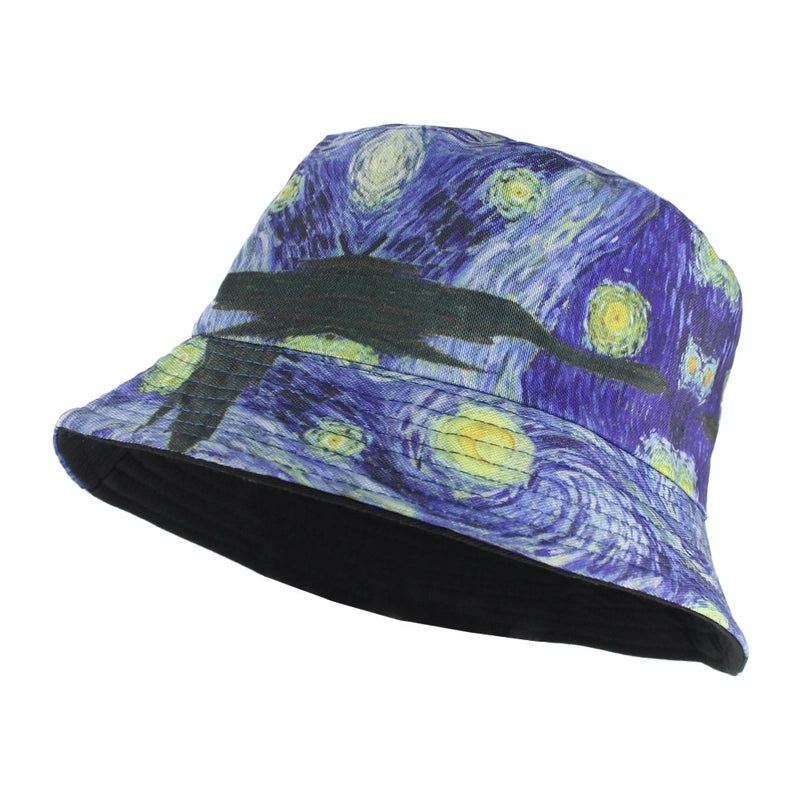 New Double-sided Basin Hat Summer Sun Protection Outdoor Basin Hat Men And Women Personalized Printed Fashion Hat