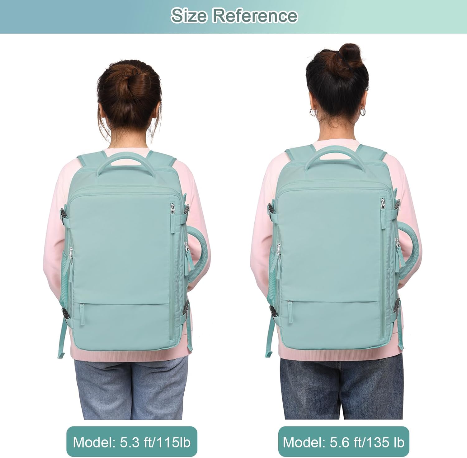Large Travel Backpack for Women Men, Expandable 40L Carry On Backpack, 17 Inch Laptop Backpack College Bookbag, Waterproof Travel bag as Person Item Flight Approved